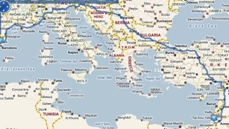 bing route - jerusalem-barcelona - detail