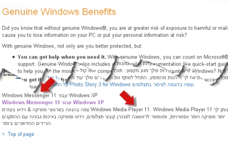 מסנג'ר 11 באתר מיקרוסופט